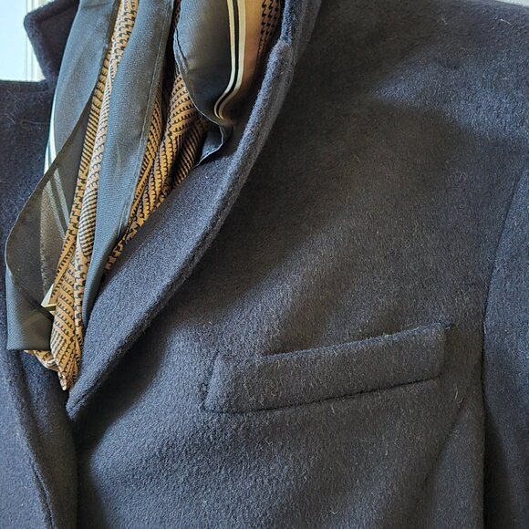 Ralph Lauren Black Label NWT Wool Blend  Regal Navy Reefer Coat - Picture 4 of 13